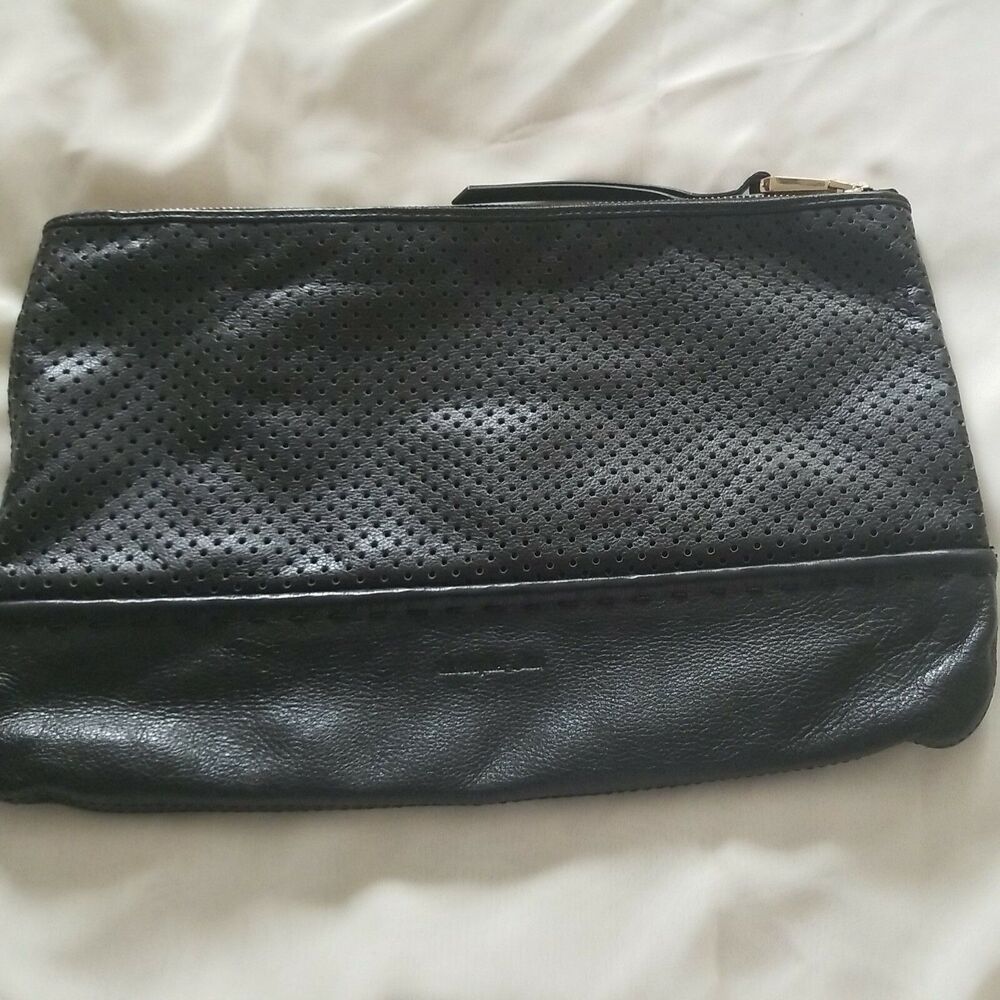 Christopher Kon Black Leather Clutch